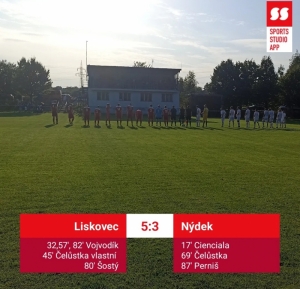 FK Real Lískovec : TJ Sokol Nýdek 5:3 (2:1)