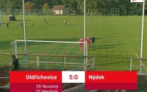TJ Oldřichovice : TJ Sokol Nýdek 5:0 (3:0)