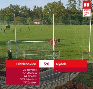 TJ Oldřichovice : TJ Sokol Nýdek 5:0 (3:0)